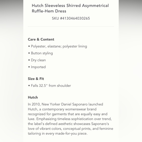 ✨ Anthropologie Sleeveless Shirred Asymmetrical Ruffle-Hem Dress Sz M - Picture 5 of 5